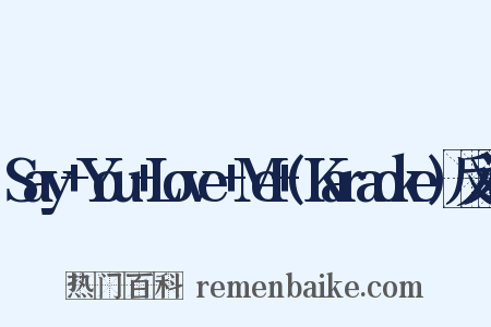 Say+You+Love+Me+(Karaoke)反义词是什么意思的图片